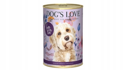 DOG'S LOVE - delikatna cielęcina dla psa + szpinak + mniszek (400g)