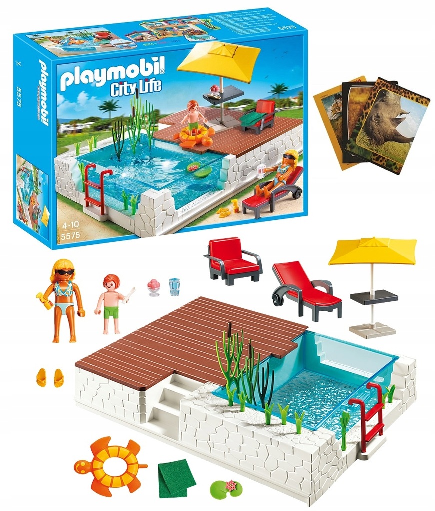 PLAYMOBIL 5575 Basen i taras - do dom leżaki - 11299518325 - oficjalne archiwum Allegro