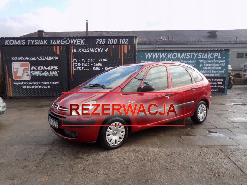 Citroen Xsara Picasso Rezerwacja