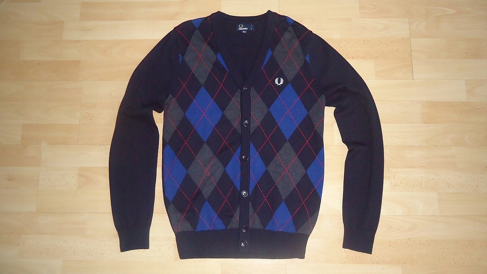 @ FRED PERRY @ NOWY SWETER CARDIGAN MĘSKI MERINO S