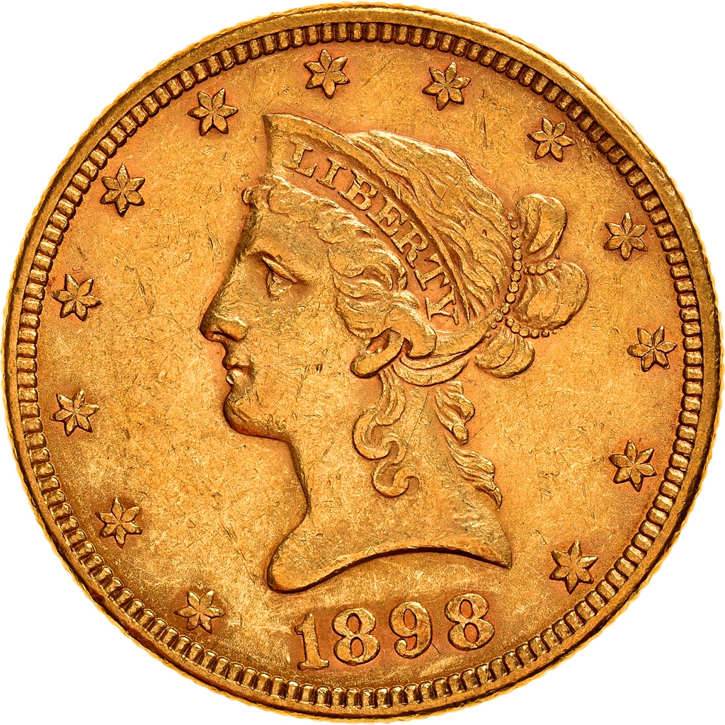 Moneta, USA, Coronet Head, $10, Eagle, 1898, U.S.