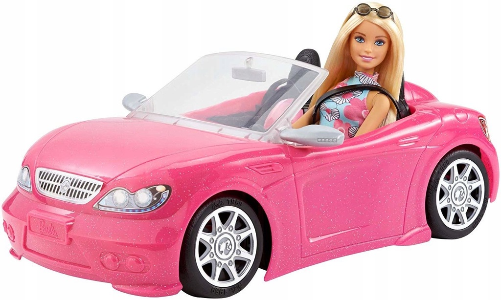 BARBIE SAMOCHÓD RÓŻOWY KABRIOLET AUTO LALKA FPR57