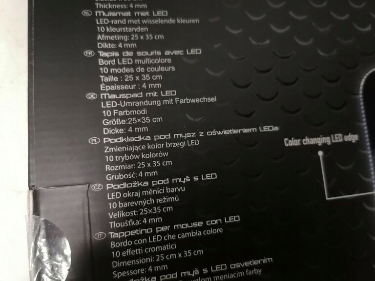 PODKŁADKA BATTLETRON MOUSE PAD WITH LED GAMING 9648522034 oficjalne