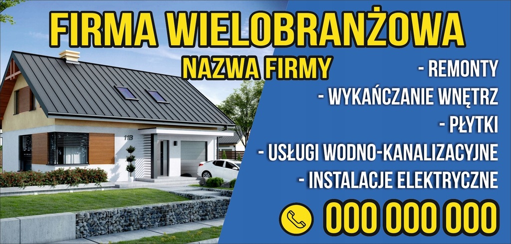 MAGNES REKLAMOWY projekt 30x60 FIRMA WIELOBRANŻOWA