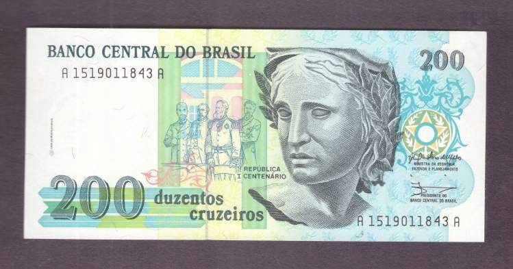 Brazylia - 200 Cruzeiros 1990 rok