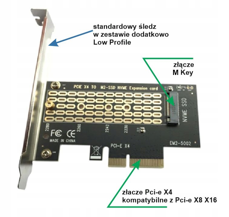 Купить Адаптер PCI-e x4 для твердотельного накопителя m.2 M-Key NVMe: отзывы, фото, характеристики в интерне-магазине Aredi.ru