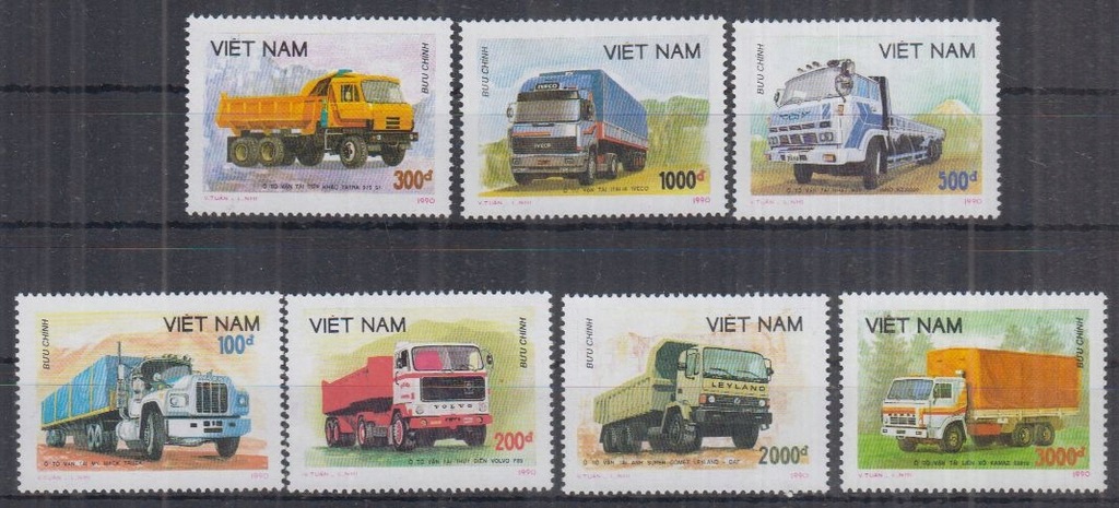 D81. Wietnam MNH 1990 Transport - Ciężkie maszyny