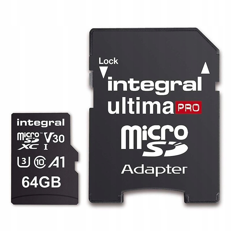 Integral PRO Micro SD V30 UHS-I U3 A1 C10 64GB 4K - 10657967893 ...