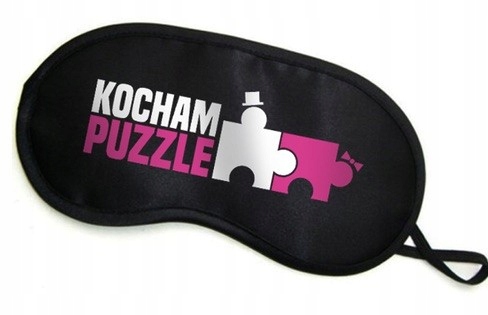 Maska-Opaska na oczy Kocham Puzzle