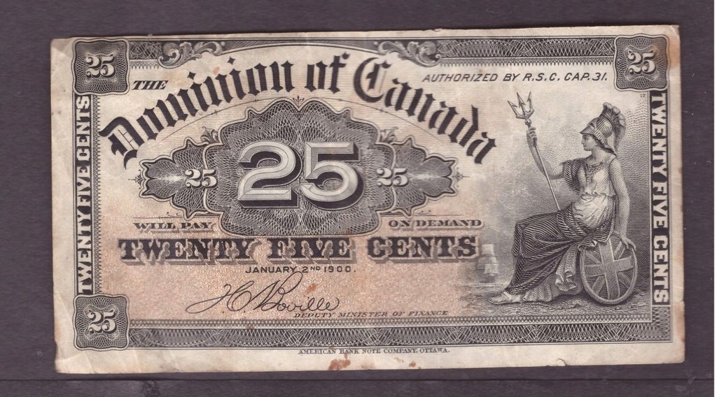 Kanada - 25 Cents 1900 rok - BCM
