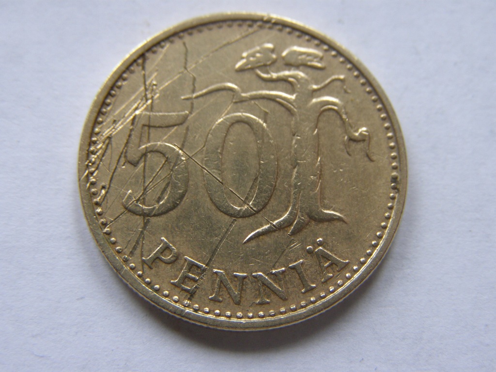 FINLANDIA FINLAND 50 PENNIA 1969 ROK BCM !!!! 0125