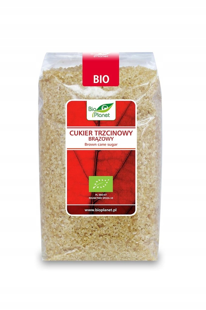 BIO PLANET Cukier trzcinowy brązowy Demerara BIO 500g