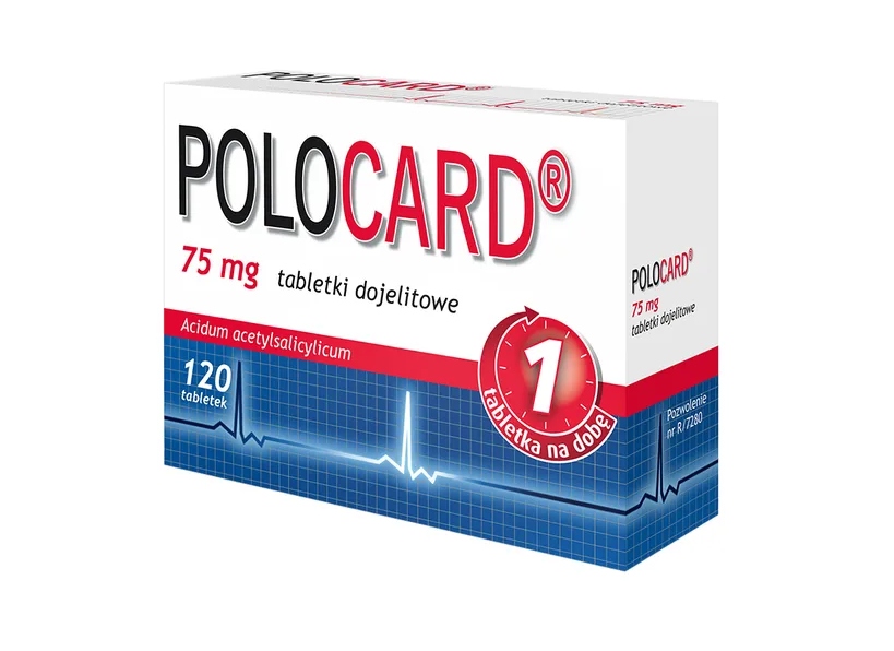 Polocard 75mg 120 tabletek kwas acetylosalicylowy