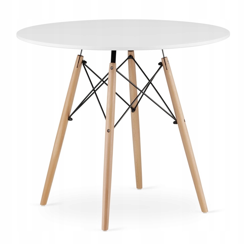 Stół TODI Okrągły 90cm - biały