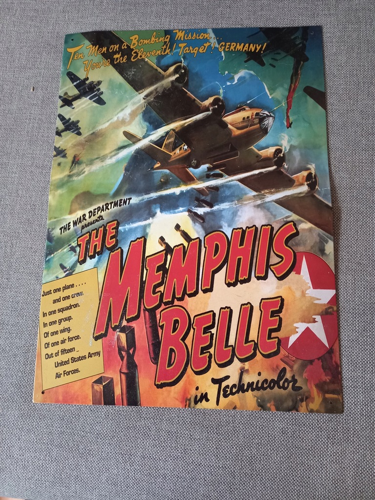 Reklama metalowa filmu The Memphis Belle
