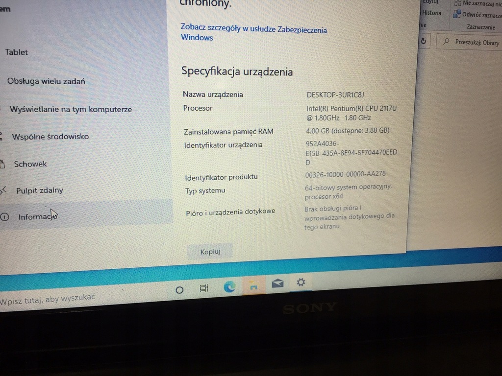 Sony Vaio SVF152C29M- złom komputerowy