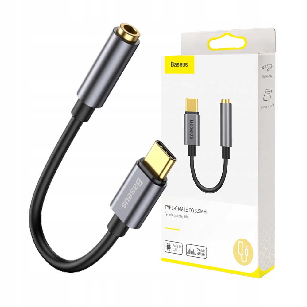 BASEUS ADAPTER AUX AUDIO USBC DO MINI JACK 3.5MM 10843511256