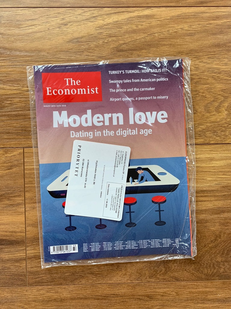 Czasopismo The Economist - nr. 18/08/2018