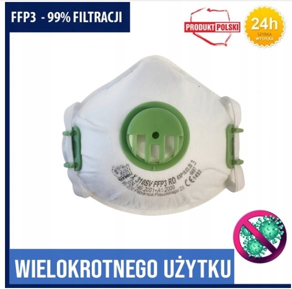 MASECZKA ANTYWIRUSOWA OCHRONNA OXYLINE FFP3 10SZT