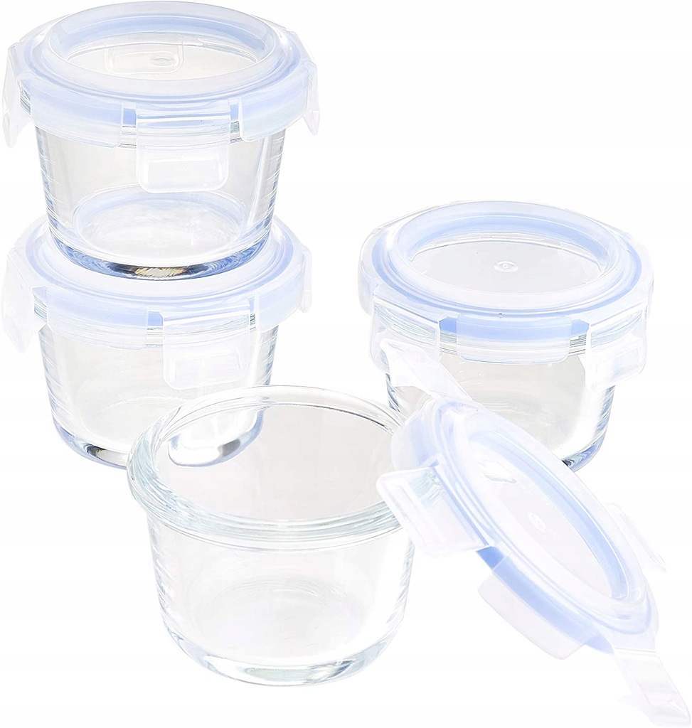 Amazon 4x szklane pojemniki do przechowywania | 144ml