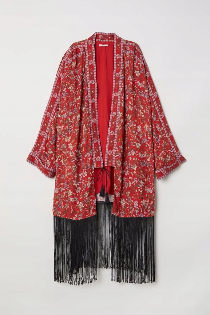 H&M Kimono z frędzlami XS