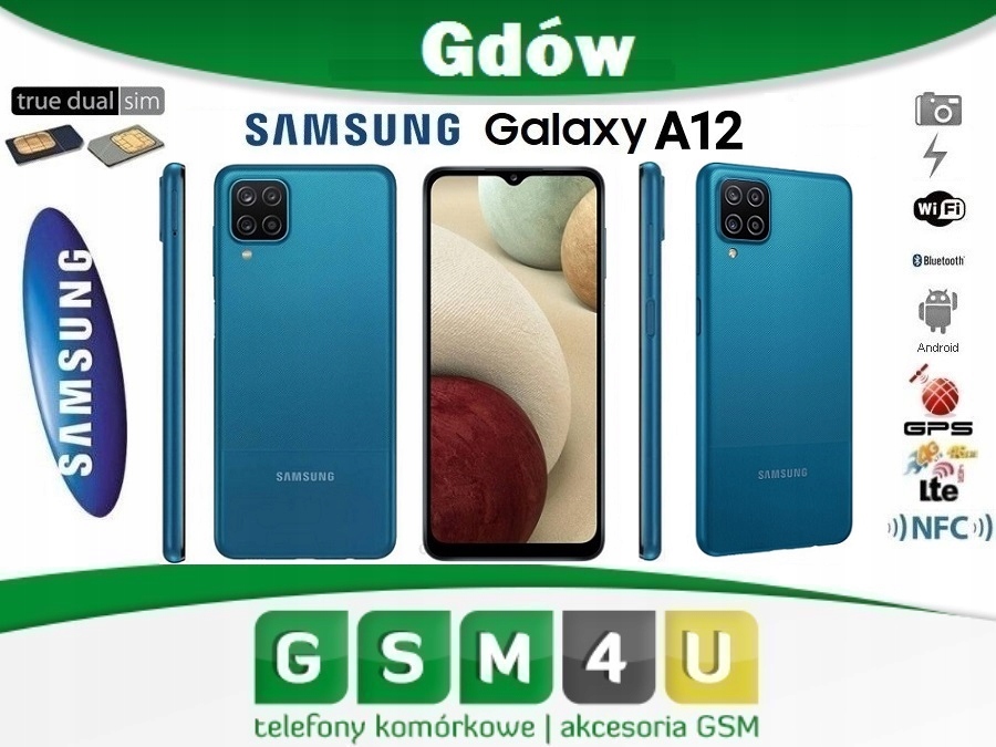 *GALAXY A12 DUAL SIM A127F/DSN 4GB 64GB BLUE GDÓW - 12653185743 ...