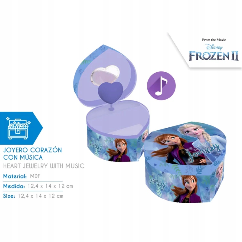 Pudełko na biżuterię Frozen 15 x 8,8 x 14,4 cm