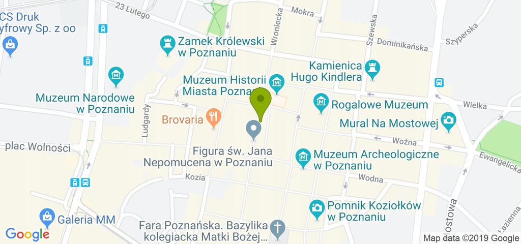 Restauracja Poznań, Stare Miasto, m²