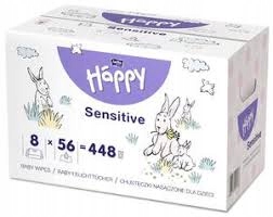 Bella Baby Happy chusteczki Sensitive 8 x 56 szt