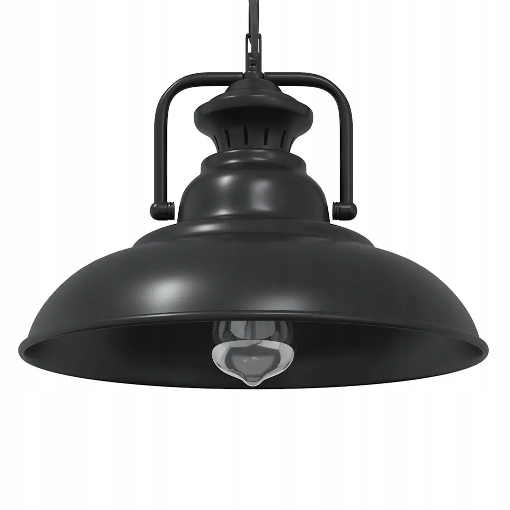 vidaXL Lampa wisząca E27 Czarna Ø 31 cm Żelazo