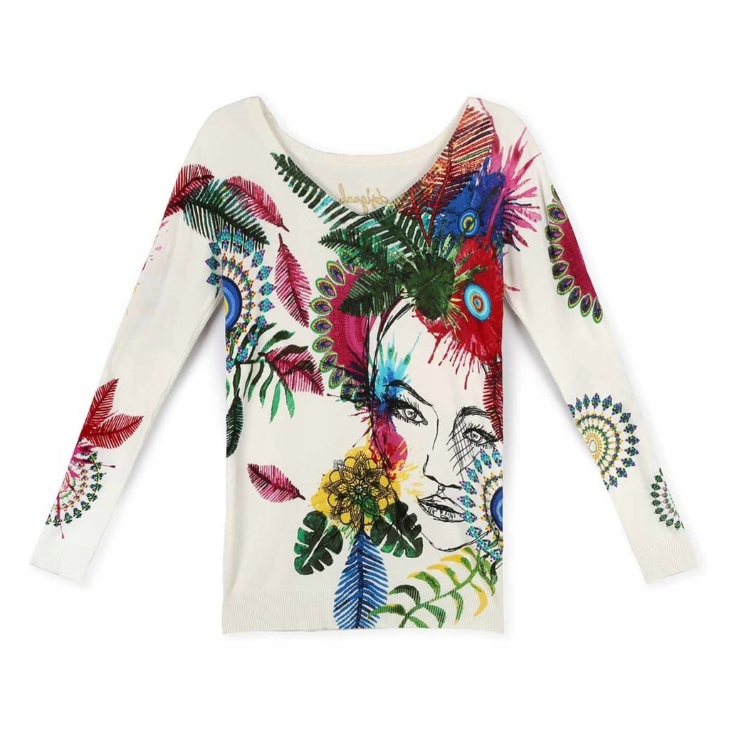 DESIGUAL cienki dopasowany sweter bluzka M