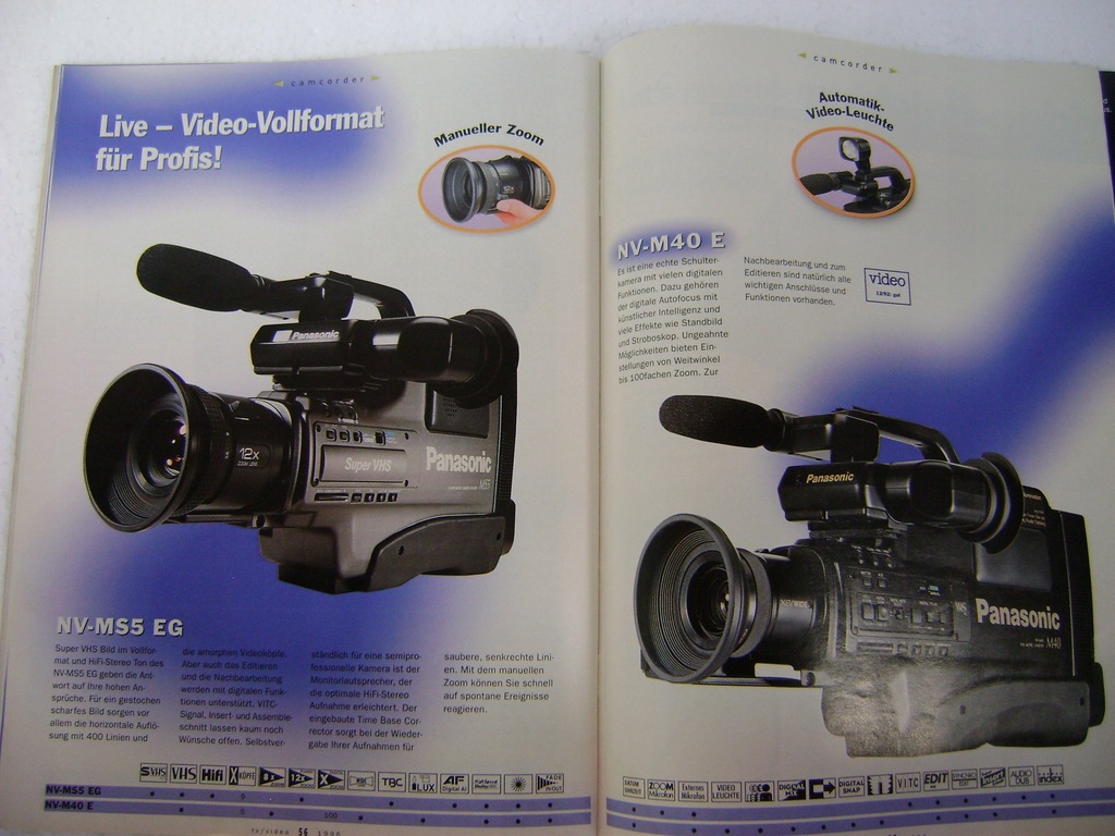 KATALOG PROSPEKT PANASONIC TV VIDEO 1996 (D) 8405001164