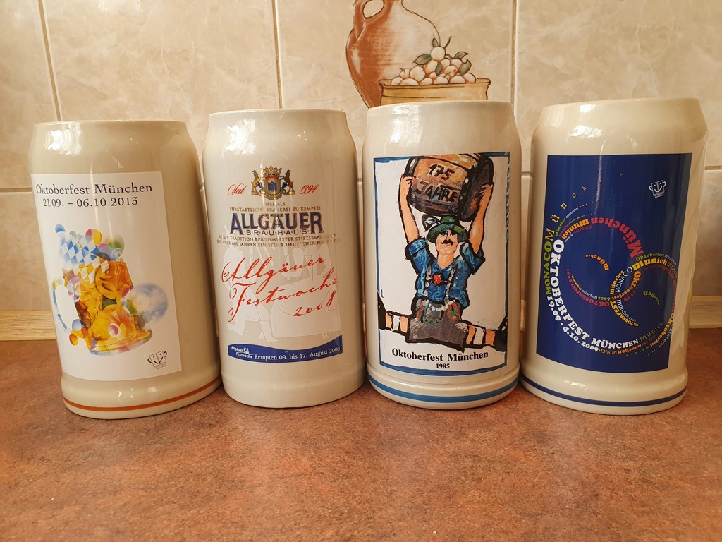 Kufle z OKTOBERFEST, 4 szt, 1 litr