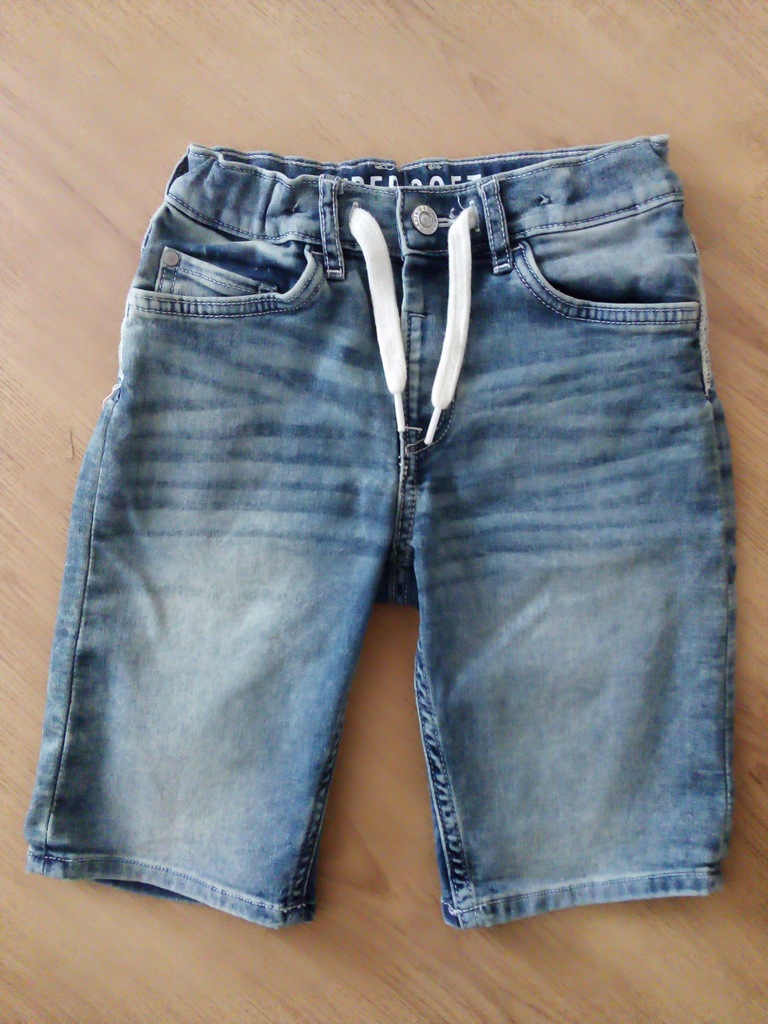 H&M krótkie spodenki jeansowe 128 bdb+++