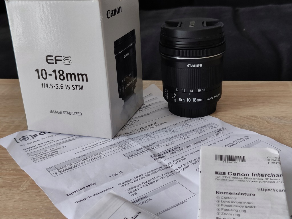 Canon EF-S 10-18mm f/4.5-5.6 IS STM stan bdb wyprz