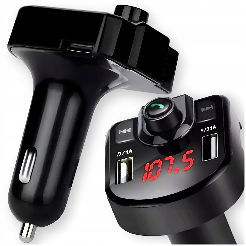 TRANSMITER BLUETOOTH ZESTAW GŁOŚNOMÓWIĄCY FM