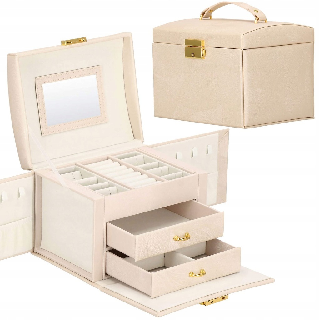 KUFEREK NA BIŻUTERIĘ SZKATUŁKA KASETKA PUDEŁKO XXL