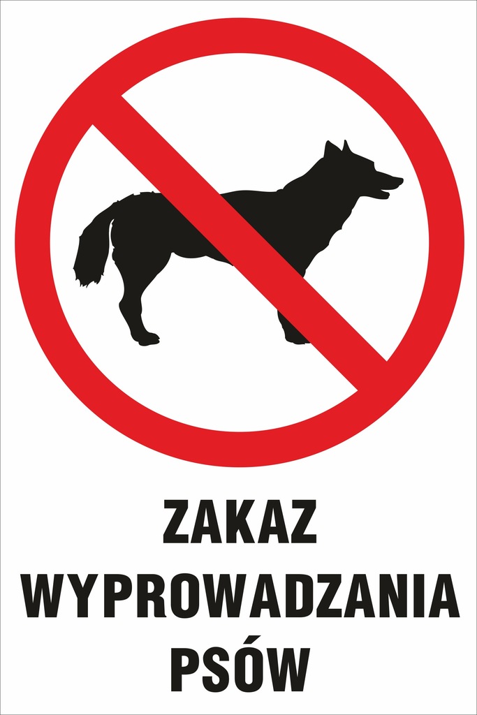 tabliczka zakaz Z05 zakaz wyprowadzania psów 27x40