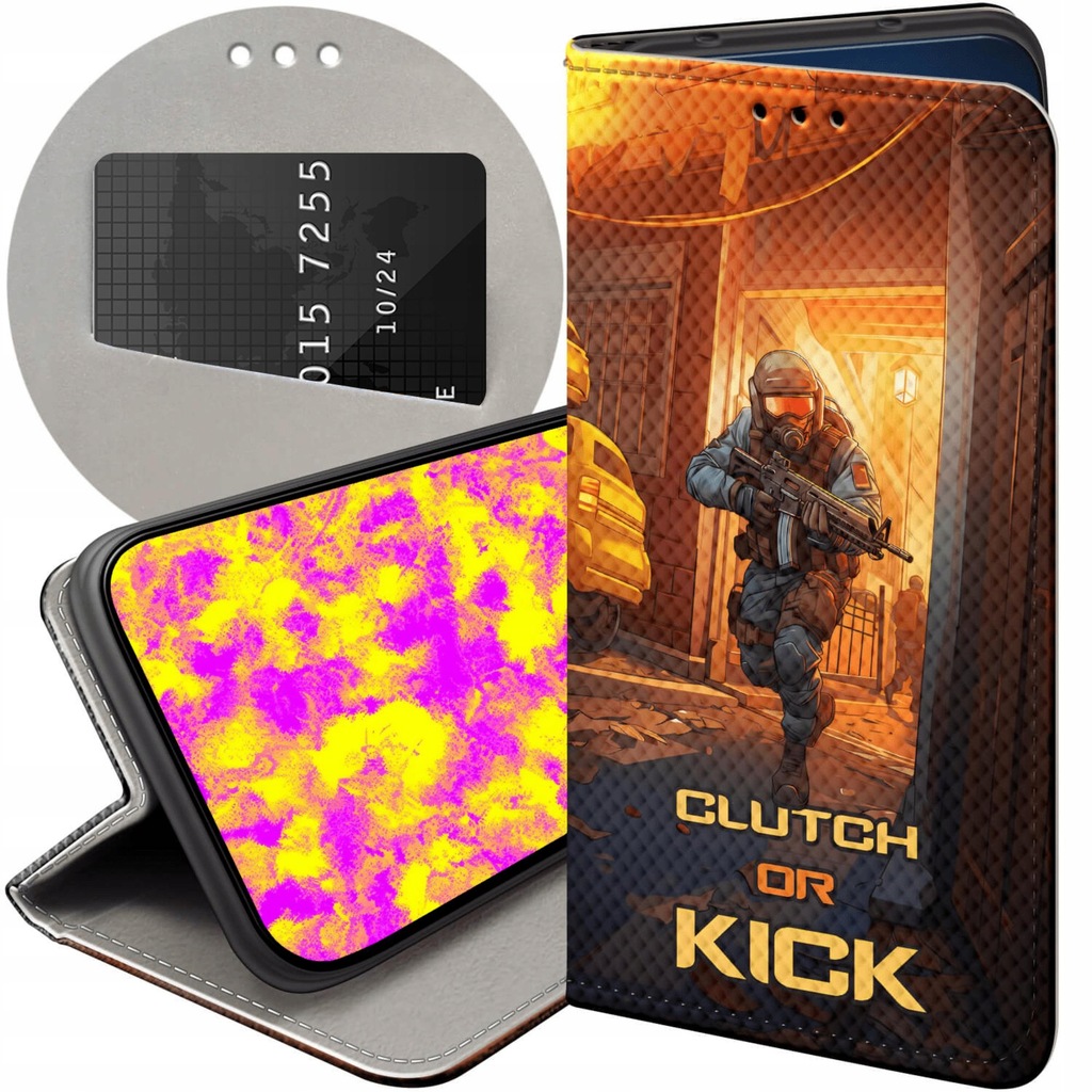 ETUI Z KLAPKĄ DO OPPO RENO 7 WZORY CS GO COUNTER-STRIKE FUTERAŁ POKROWIEC