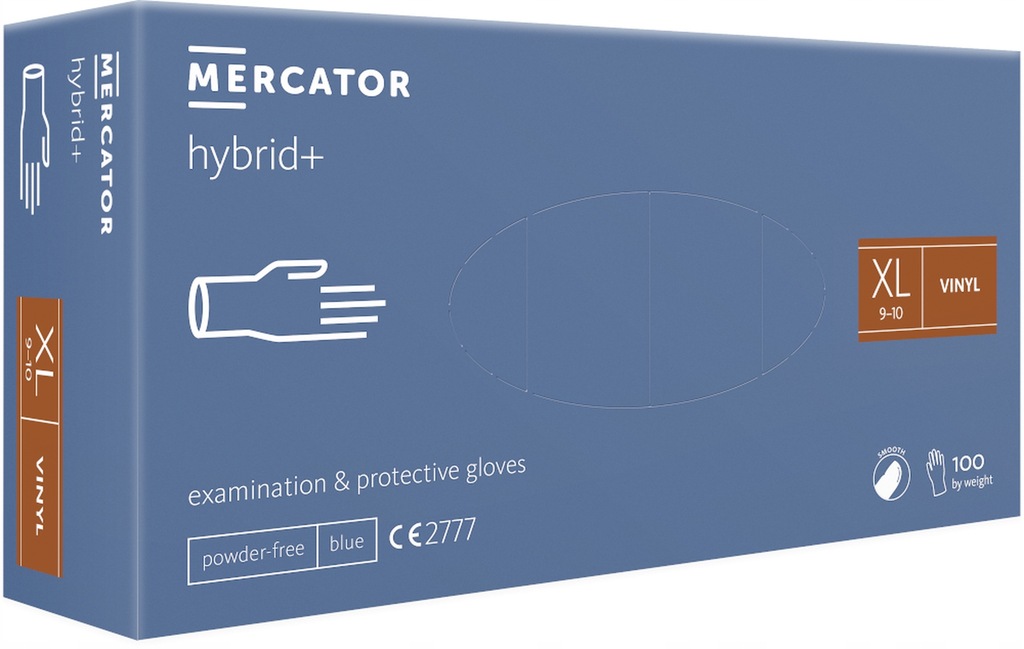 MERCATOR HYBRID+ XL RĘKAWICE WINYLOWO NITRYLOWE