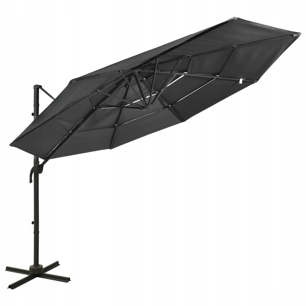 VidaXL 4-poziomowy parasol na aluminiowym słupku,