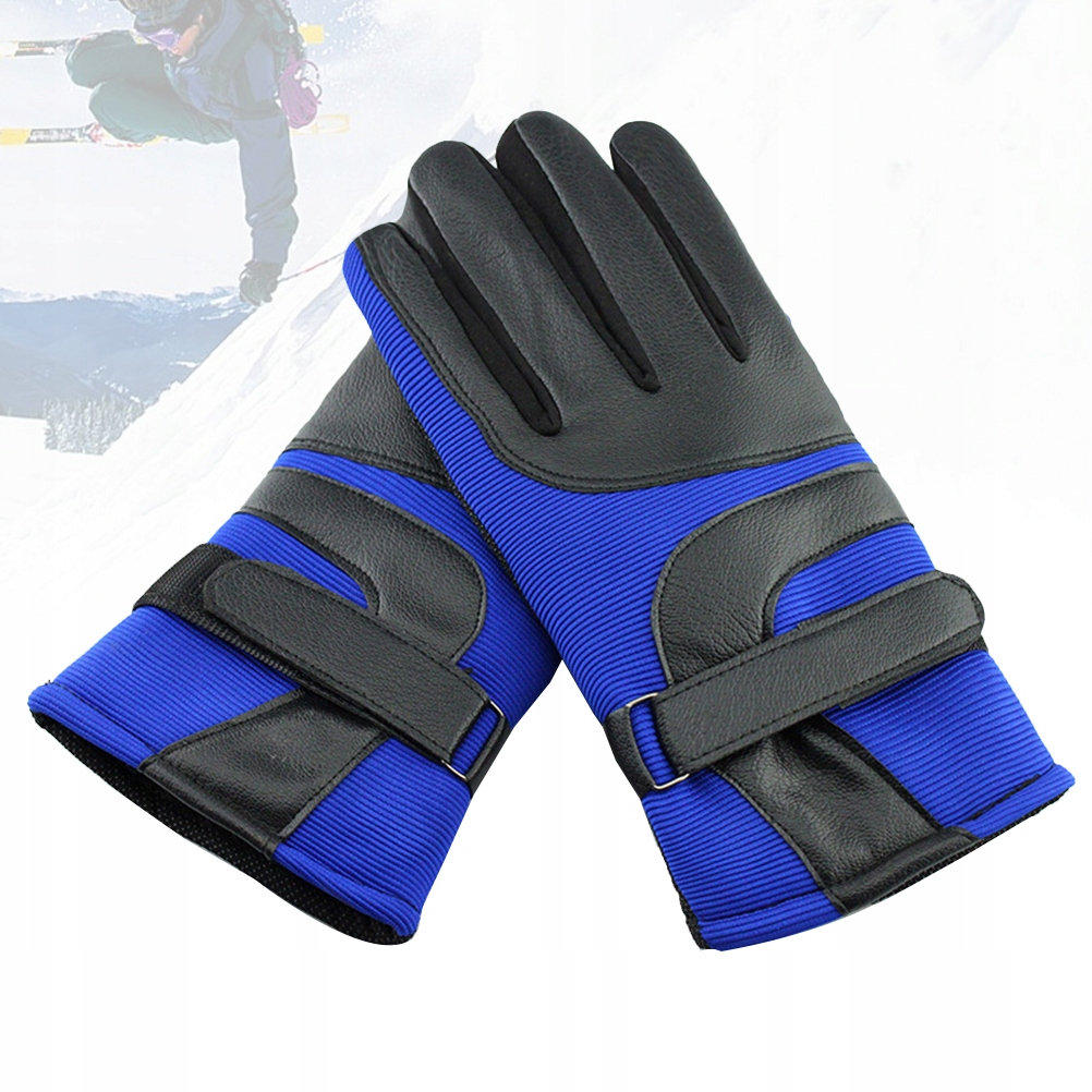 Creative Outdoor Ski PU Gloves Thicken Sports Fing