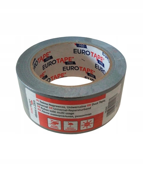 Taśma naprawcza srebrna 48mm/25m szara EURO TAPE