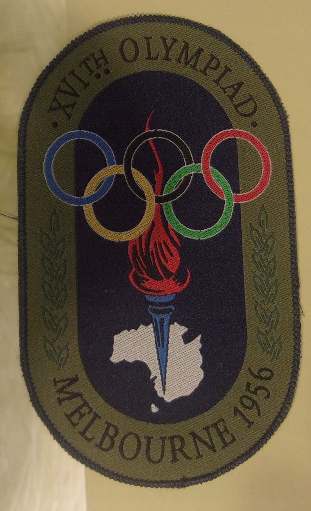 Oryginalna naszywka z Igrzysk Melbourne 1956
