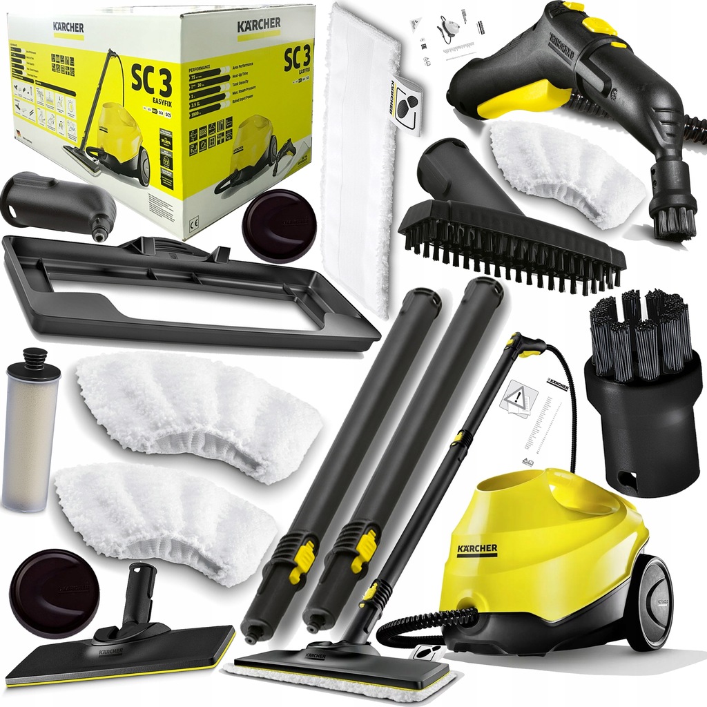 KARCHER SC 3 PAROWNICA MYJKA PAROWA DYWANY ZESTAW 7700896697