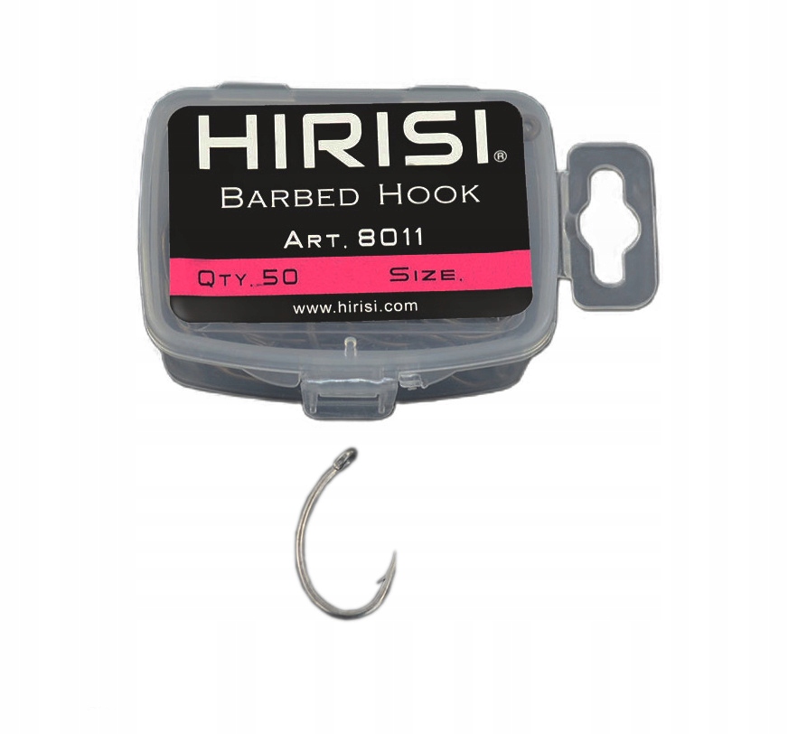 Hirisi haki karpiowe 50 sztuk z zadziorem i oczkiem rozmiar 4