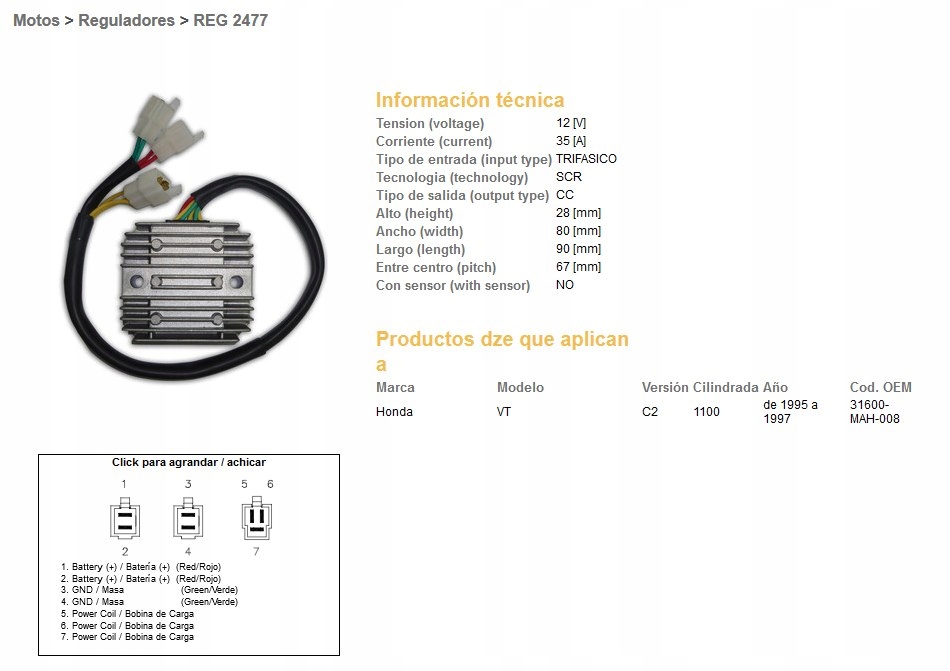 Dze Regulator Napięcia Honda Vt1100 C2 Shadow 95