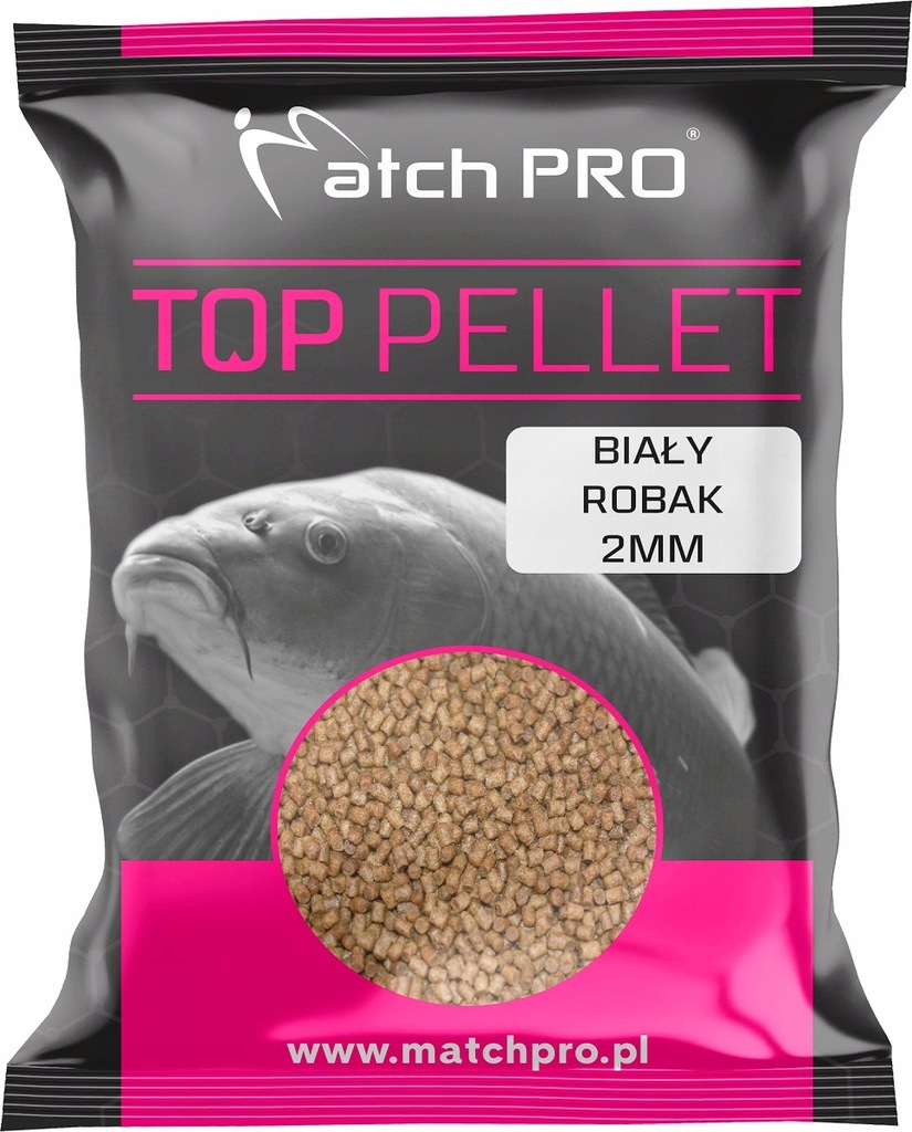 Pellet Top Biały Robak 2mm 700g Match Pro