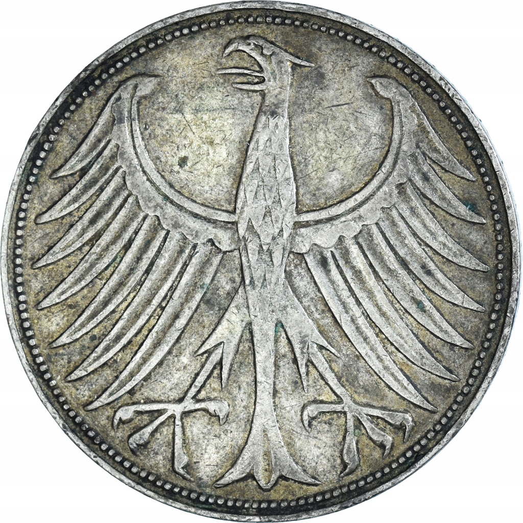 Moneta, Niemcy - RFN, 5 Mark, 1951, Hambourg, VF(3