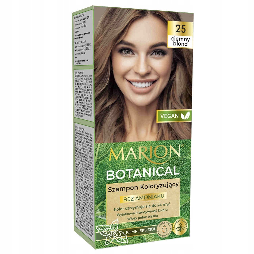 MARION Botanical szampon koloryzujący nr 25 ciemny blond 04.2025